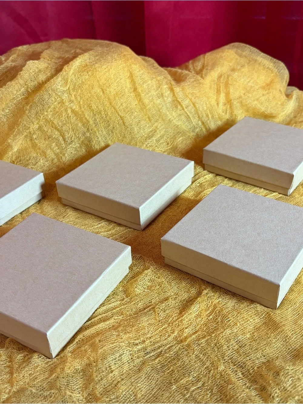 Brown Kraft Gift Box with Lid - Set of 6